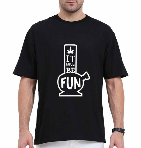 Bong Oversized T-Shirt for Men-Black-Ektarfa.online