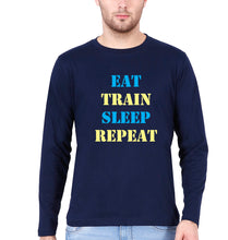 Load image into Gallery viewer, Gym Full Sleeves T-Shirt for Men-Navy Blue-Ektarfa.online
