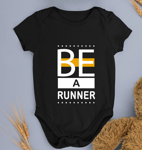 Runner Running Kids Romper For Baby Boy/Girl-0-5 Months(18 Inches)-Black-Ektarfa.online