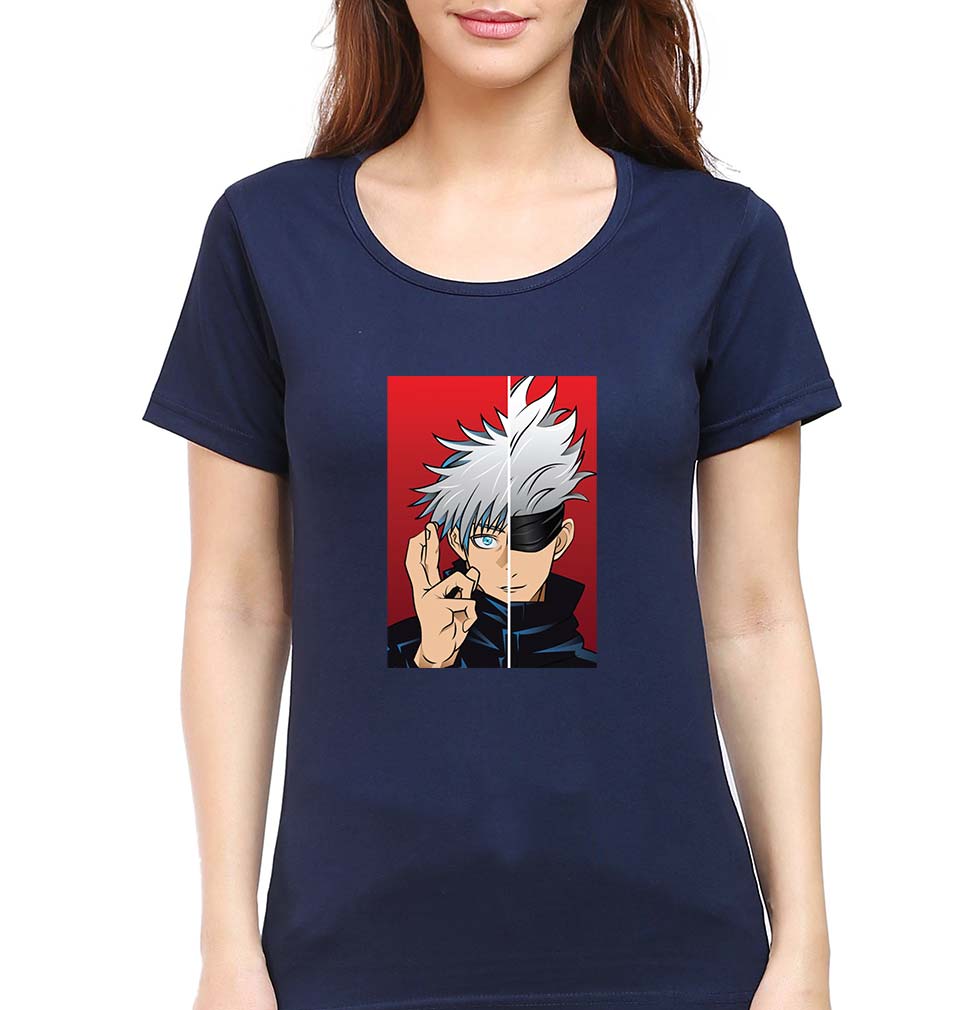 Sukuna Anime T-Shirt for Women-Navy Blue-Ektarfa.online