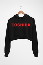 Load image into Gallery viewer, Toshiba Crop HOODIE FOR WOMEN-Black-Ektarfa.online
