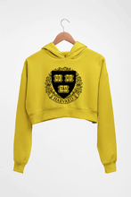 Load image into Gallery viewer, Harvard Crop HOODIE FOR WOMEN-Mustard Yellow-Ektarfa.online
