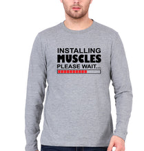 Load image into Gallery viewer, Gym Full Sleeves T-Shirt for Men-Grey Melange-Ektarfa.online
