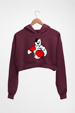 Load image into Gallery viewer, Pitbull Boxing Crop HOODIE FOR WOMEN-Maroon-Ektarfa.online
