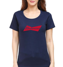 Load image into Gallery viewer, Budweiser T-Shirt for Women-Navy Blue-Ektarfa.online

