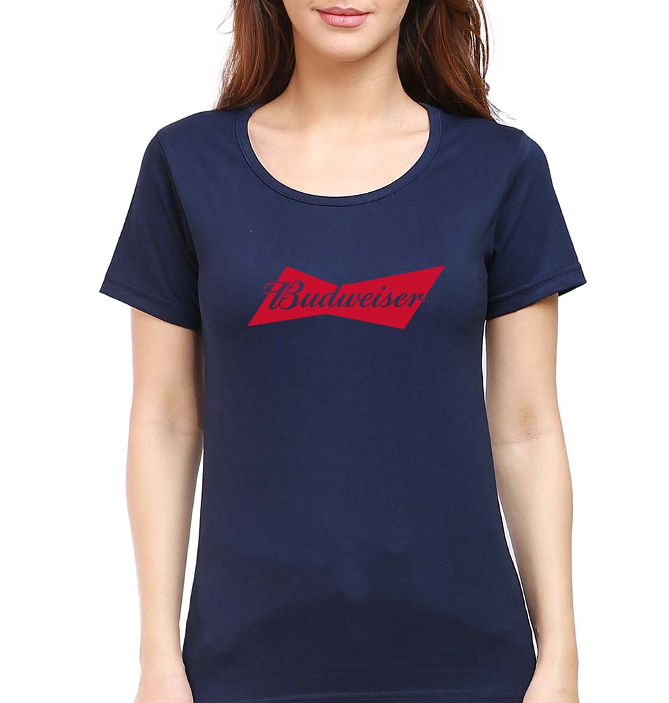 Budweiser T-Shirt for Women-Navy Blue-Ektarfa.online