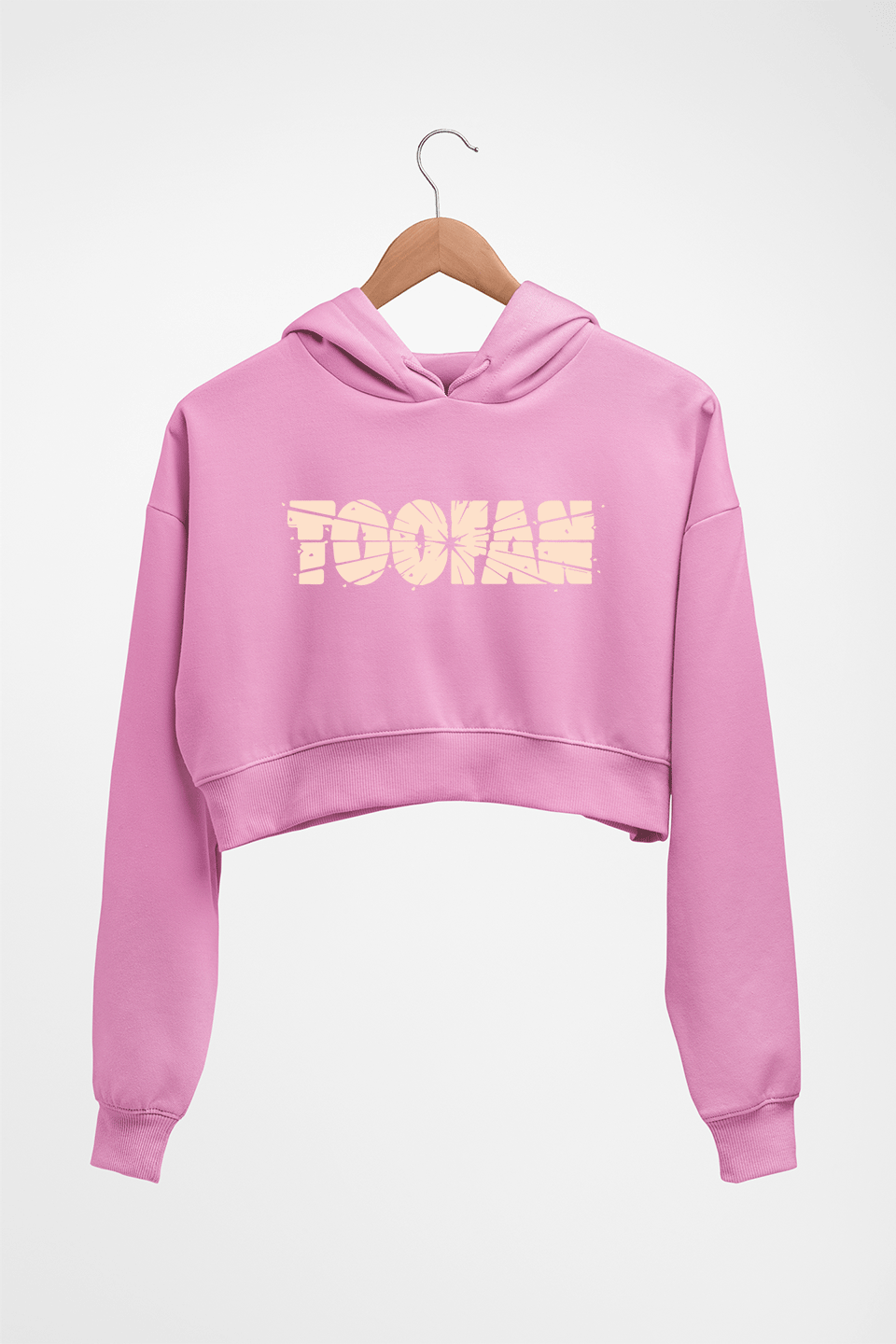 Toofan Crop HOODIE FOR WOMEN-Light Baby Pink-Ektarfa.online