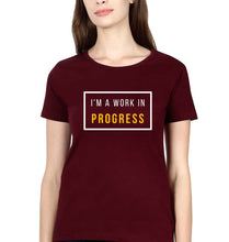 Load image into Gallery viewer, Gym T-Shirt for Women-Maroon-Ektarfa.online
