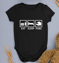 Load image into Gallery viewer, PUBG Eat Sleep Pubg Kids Romper For Baby Boy/Girl-0-5 Months(18 Inches)-Black-Ektarfa.online
