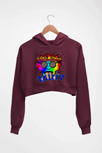 Load image into Gallery viewer, Trippy Crop HOODIE FOR WOMEN-Maroon-Ektarfa.online
