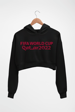 Load image into Gallery viewer, FIFA World Cup Qatar 2022 Crop HOODIE FOR WOMEN-Black-Ektarfa.online
