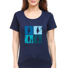 Load image into Gallery viewer, Penguins T-Shirt for Women-Navy Blue-Ektarfa.online
