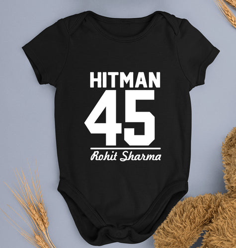 Rohit Sharma Kids Romper For Baby Boy/Girl-Black-Ektarfa.online