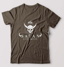Load image into Gallery viewer, O-Parts Hunter 666 Satan T-Shirt for Men-Olive Green-Ektarfa.online
