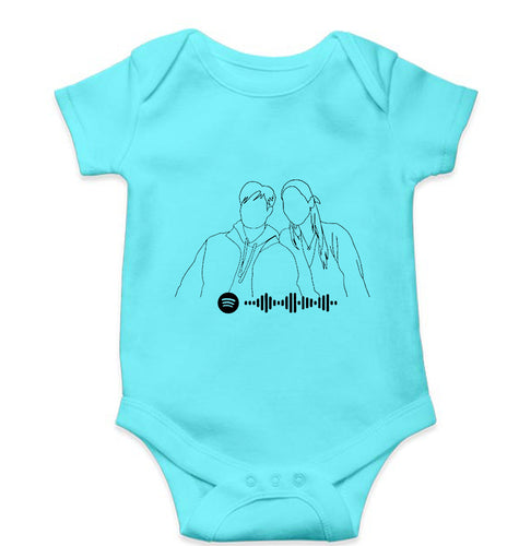 Spotify Kids Romper For Baby Boy/Girl-0-5 Months(18 Inches)-Sky Blue-Ektarfa.online