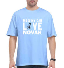Load image into Gallery viewer, Love Novak Djokovic Tennis Oversized T-Shirt for Men-Baby Blue-Ektarfa.online
