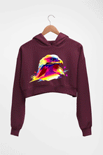 Load image into Gallery viewer, Eagle Crop HOODIE FOR WOMEN-Maroon-Ektarfa.online
