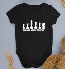 Load image into Gallery viewer, Chess Kids Romper For Baby Boy/Girl-0-5 Months(18 Inches)-Black-Ektarfa.online
