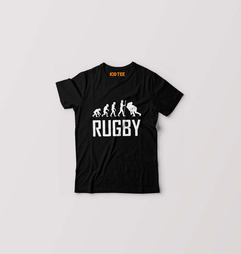 Rugby Evolution T-Shirt for Boy/Girl-Black-Ektarfa.online