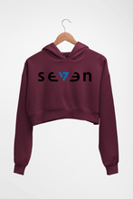Load image into Gallery viewer, Seven MS Dhoni Crop HOODIE FOR WOMEN-Maroon-Ektarfa.online
