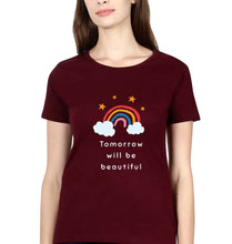 Load image into Gallery viewer, Tomorrow Will Be Beautiful T-Shirt for Women-Maroon-Ektarfa.online
