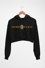 Load image into Gallery viewer, Sacred Games Crop HOODIE FOR WOMEN-Black-Ektarfa.online
