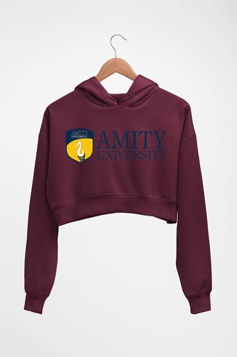 Amity Crop HOODIE FOR WOMEN-Maroon-Ektarfa.online