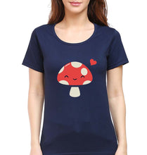 Load image into Gallery viewer, Mushroom T-Shirt for Women-Navy Blue-Ektarfa.online
