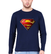 Load image into Gallery viewer, Superman Superhero Dad Full Sleeves T-Shirt for Men-Navy Blue-Ektarfa.online

