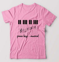 Load image into Gallery viewer, Piano T-Shirt for Men-Light Baby Pink-Ektarfa.online
