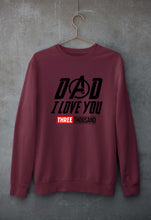 Load image into Gallery viewer, Dad I Love You 3000 Unisex Sweatshirt for Men/Women-S(40 Inches)-Maroon-Ektarfa.online
