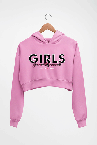 Gym Girl Power Crop HOODIE FOR WOMEN-Light Baby Pink-Ektarfa.online