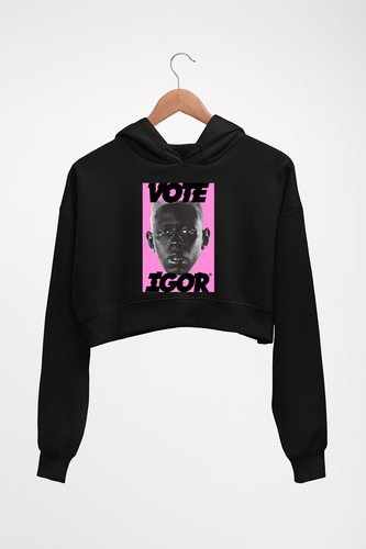 Igor Crop HOODIE FOR WOMEN-Black-Ektarfa.online
