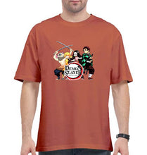 Load image into Gallery viewer, Demon Slayer Oversized T-Shirt for Men-Coral-Ektarfa.online
