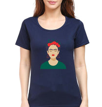 Load image into Gallery viewer, Frida Kahlo T-Shirt for Women-Navy Blue-Ektarfa.online
