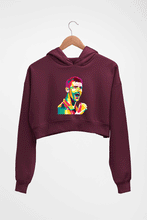Load image into Gallery viewer, Novak Djokovic Tennis Crop HOODIE FOR WOMEN-Maroon-Ektarfa.online
