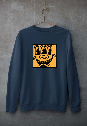 Keith Haring Funny Unisex Sweatshirt for Men/Women-Navy Blue-Ektarfa.online