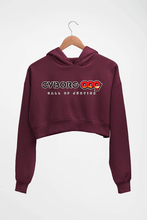 Load image into Gallery viewer, CYBORG009 CALL OF JUSTICE Crop HOODIE FOR WOMEN-Maroon-Ektarfa.online
