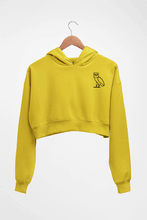 Load image into Gallery viewer, OVO logo Crop HOODIE FOR WOMEN-Mustard Yellow-Ektarfa.online
