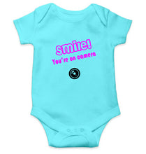 Load image into Gallery viewer, Smile U&#39;R On Camera Kids Romper For Baby Boy/Girl-Sky Blue-Ektarfa.online
