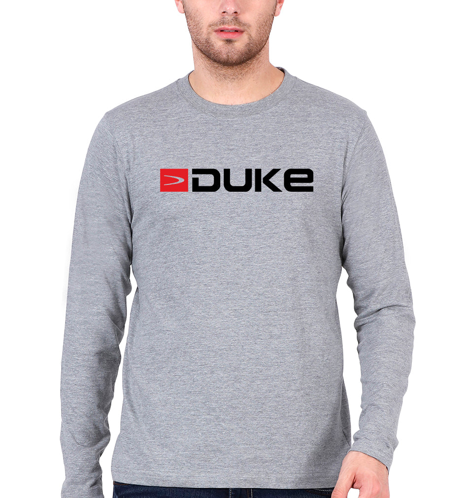 Duke Full Sleeves T-Shirt for Men-Grey Melange-Ektarfa.online