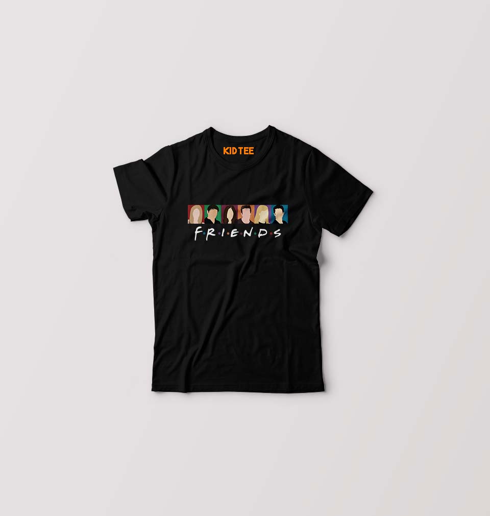 Friends Kids T-Shirt for Boy/Girl-Black-Ektarfa.online