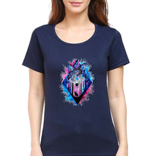 Load image into Gallery viewer, Wolf T-Shirt for Women-Navy Blue-Ektarfa.online
