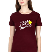 Load image into Gallery viewer, Tour de France T-Shirt for Women-Maroon-Ektarfa.online
