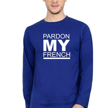 Load image into Gallery viewer, Pardon My French Full Sleeves T-Shirt for Men-Royal Blue-Ektarfa.online
