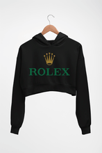 Load image into Gallery viewer, Rolex Crop HOODIE FOR WOMEN-Black-Ektarfa.online
