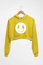Load image into Gallery viewer, Headphone Eye Crop HOODIE FOR WOMEN-Mustard Yellow-Ektarfa.online
