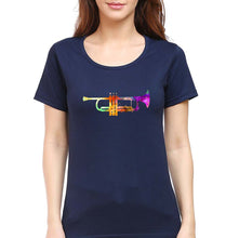 Load image into Gallery viewer, Trumpet T-Shirt for Women-Navy Blue-Ektarfa.online
