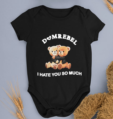 Domrebel Bear Kids Romper For Baby Boy/Girl-Black-Ektarfa.online