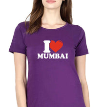 Load image into Gallery viewer, I Love Mumbai T-Shirt for Women-Purple-Ektarfa.online
